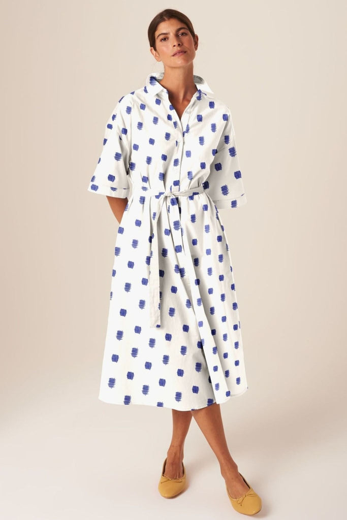 Zara white polka hotsell dot shirt dress