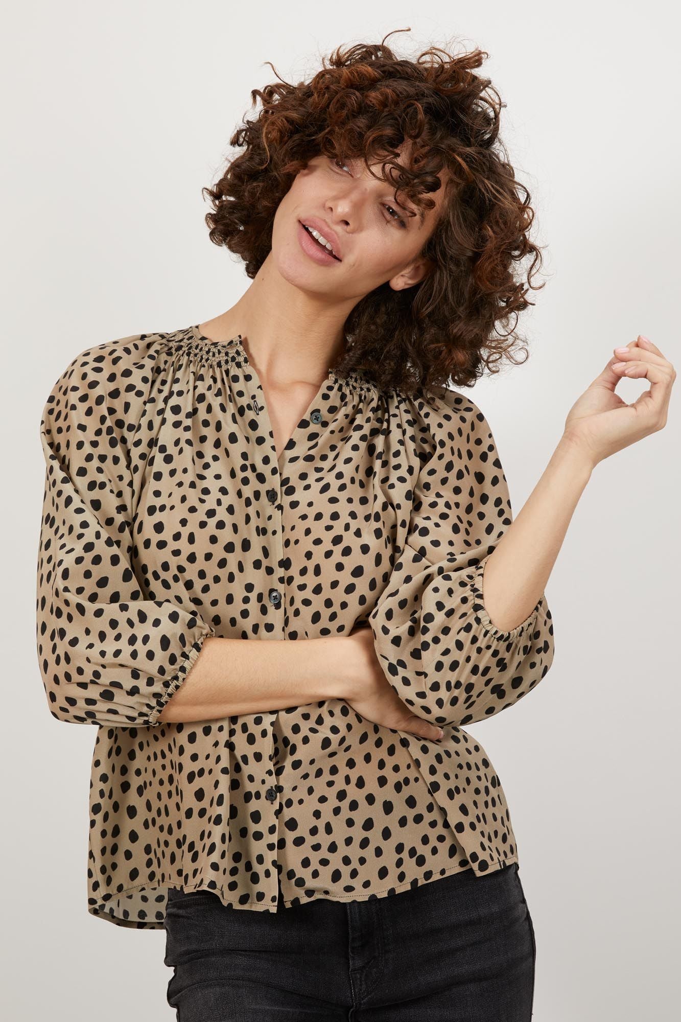 The Classic Blouse | Coffee Dot