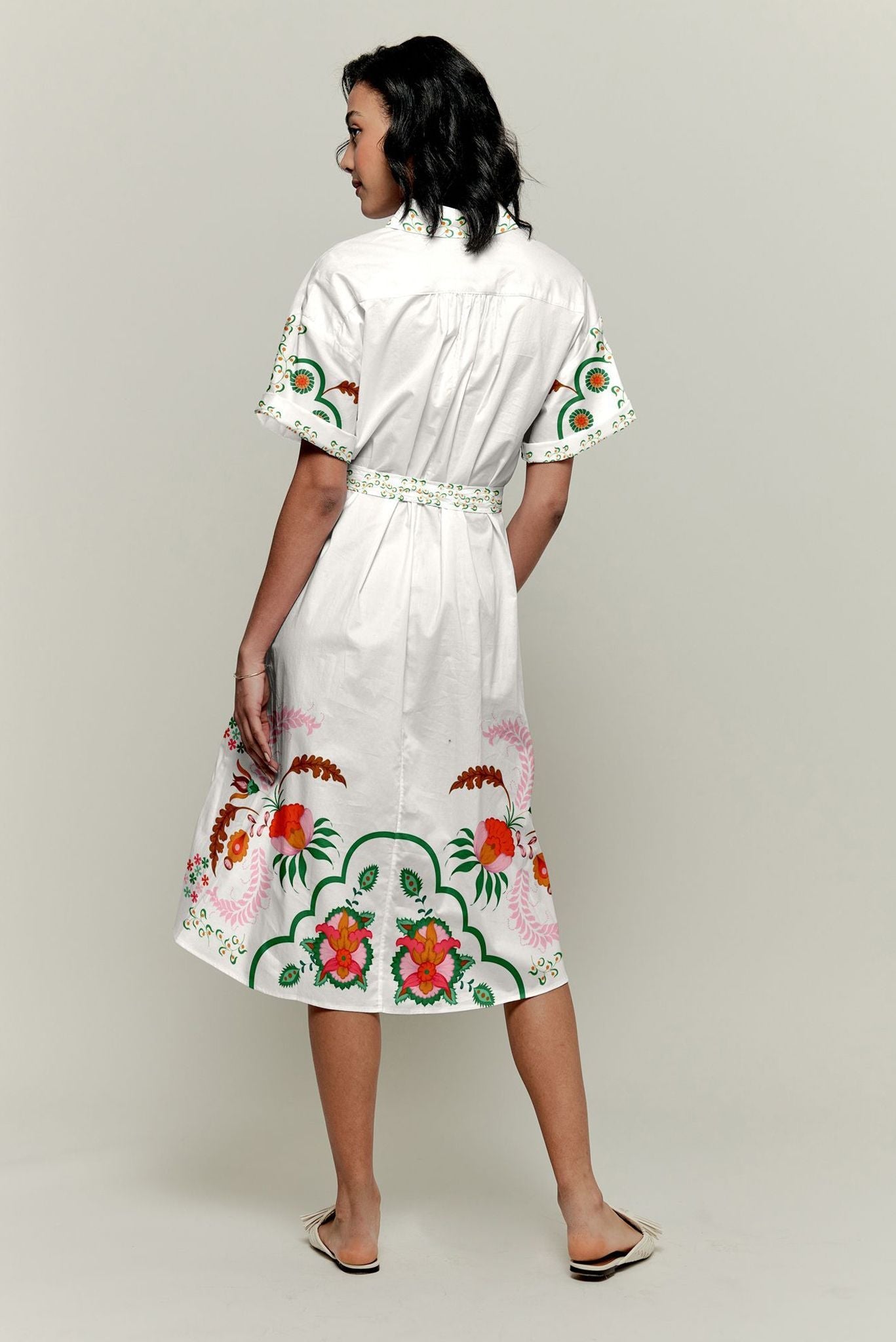 Sarah Shirtdress | Ecru Dutch Blossoms