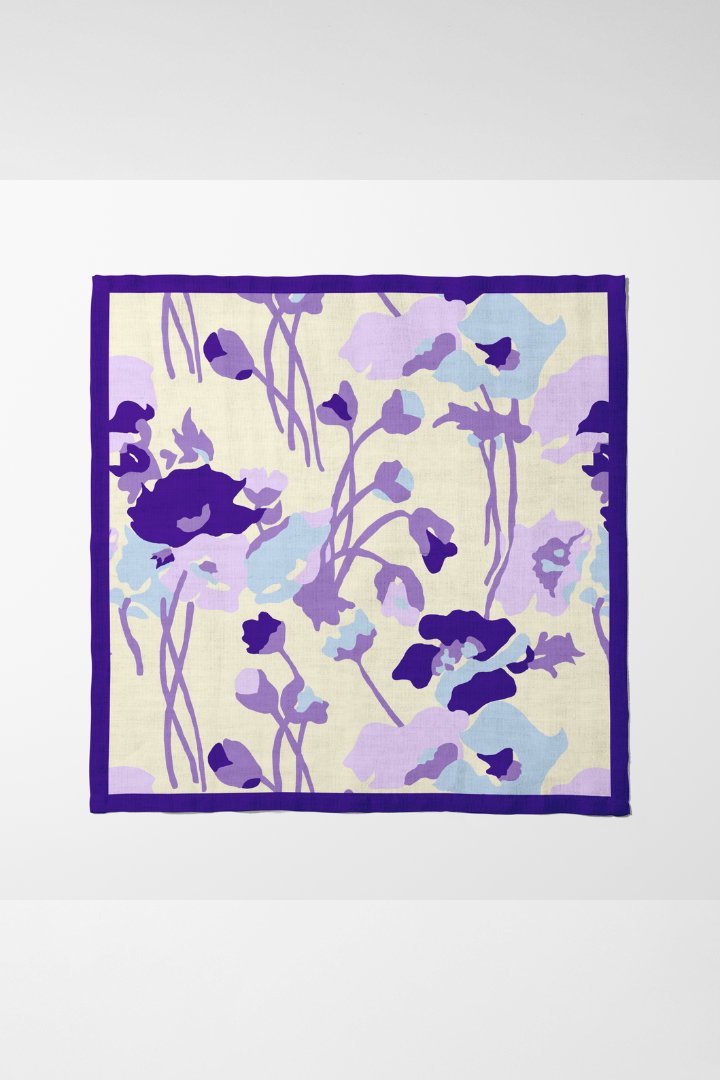 Dini's Rustic Floral in Ecru and Purple