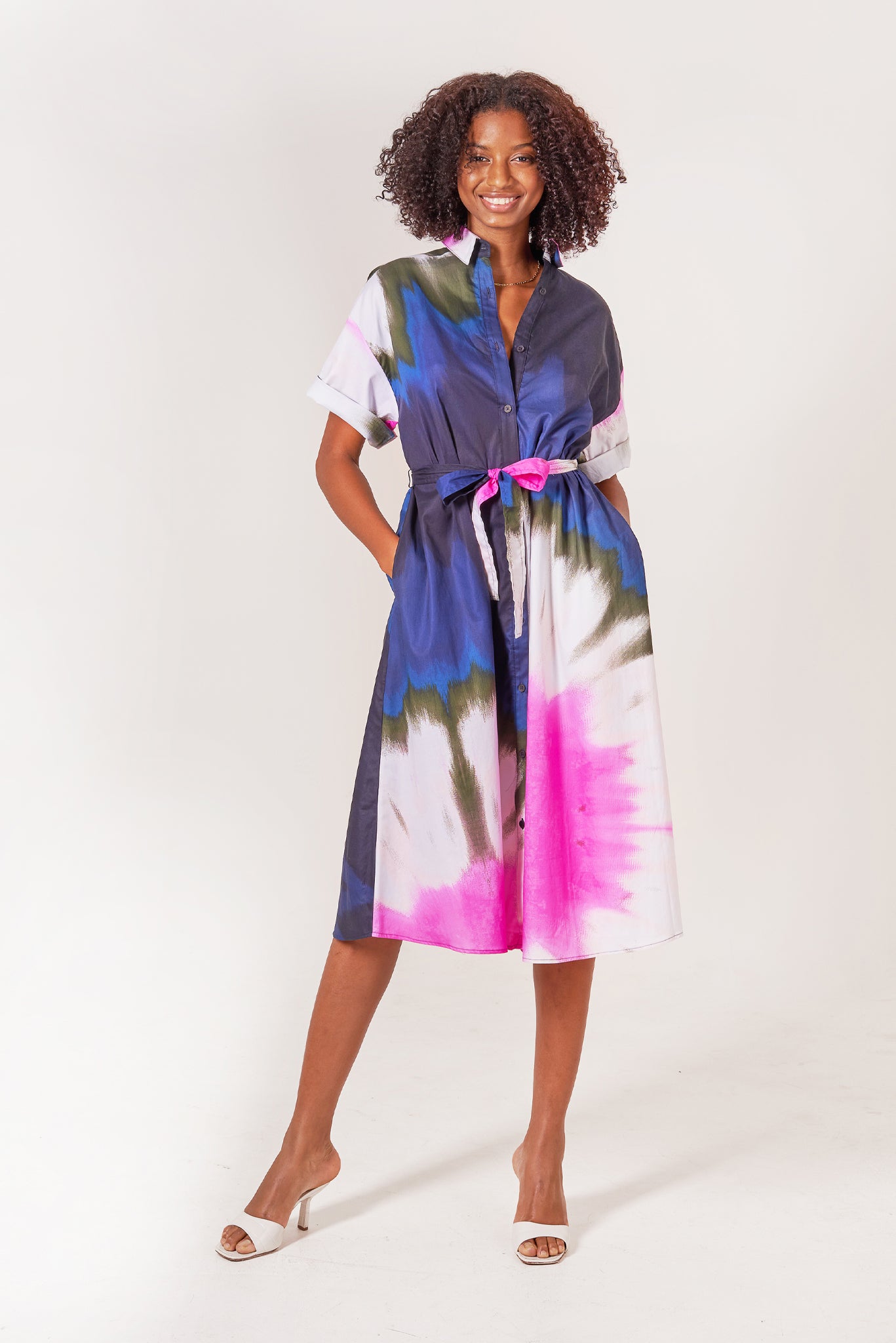 The Sarah Shirtdress | Ink Tie Dye