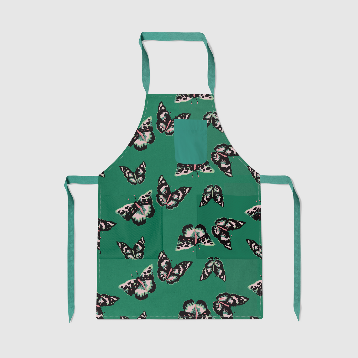 Sweet Green Butterflies Full Chef Apron