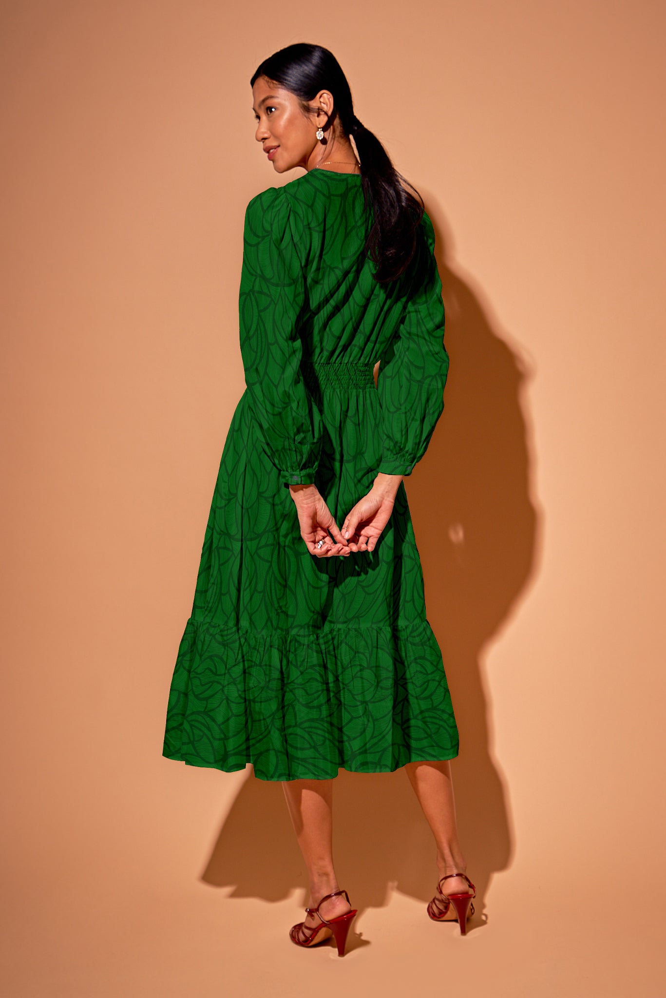 Juliette Dress | Emerald Nouveau Lace