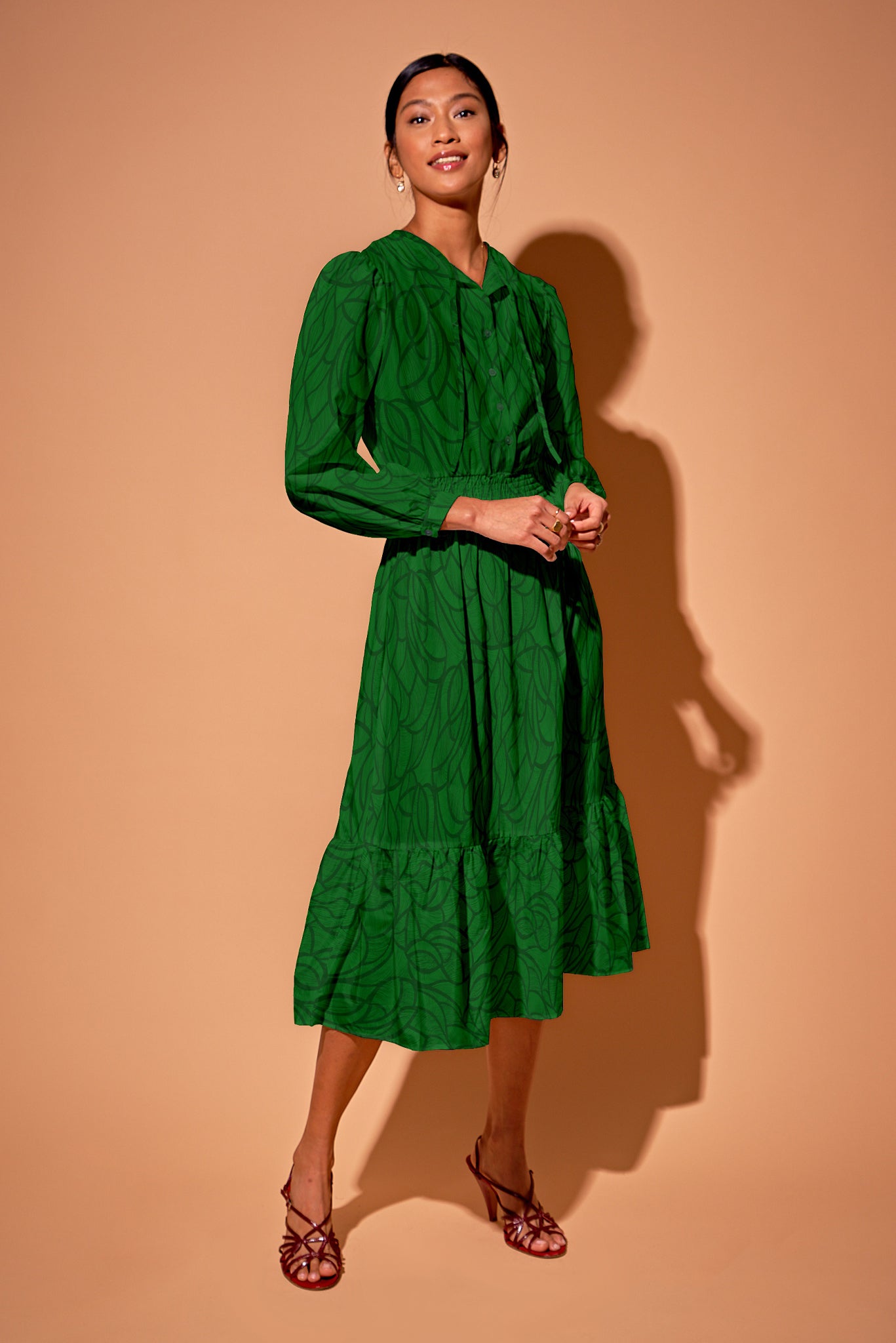 Juliette Dress | Emerald Nouveau Lace