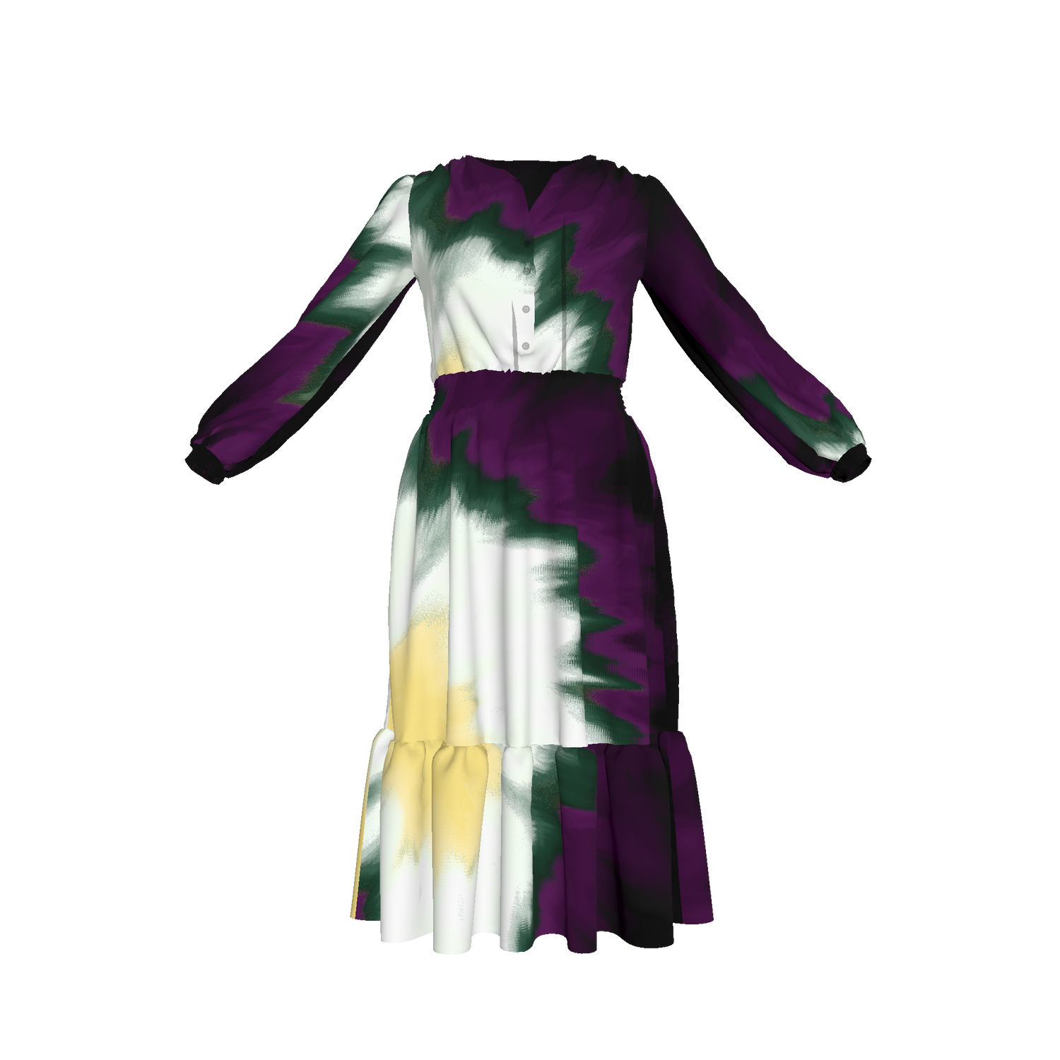 Juliette Dress | Purple Tie Dye