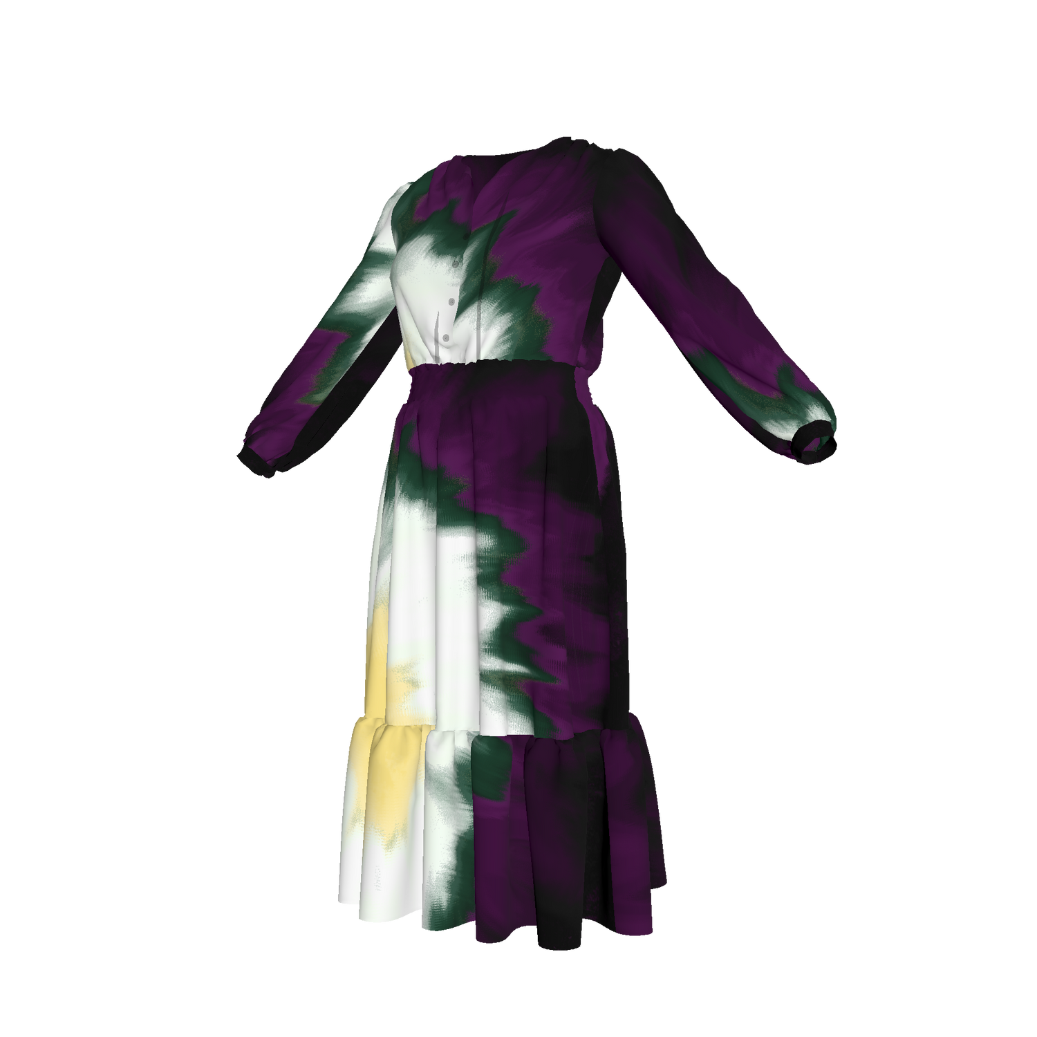 Juliette Dress | Purple Tie Dye