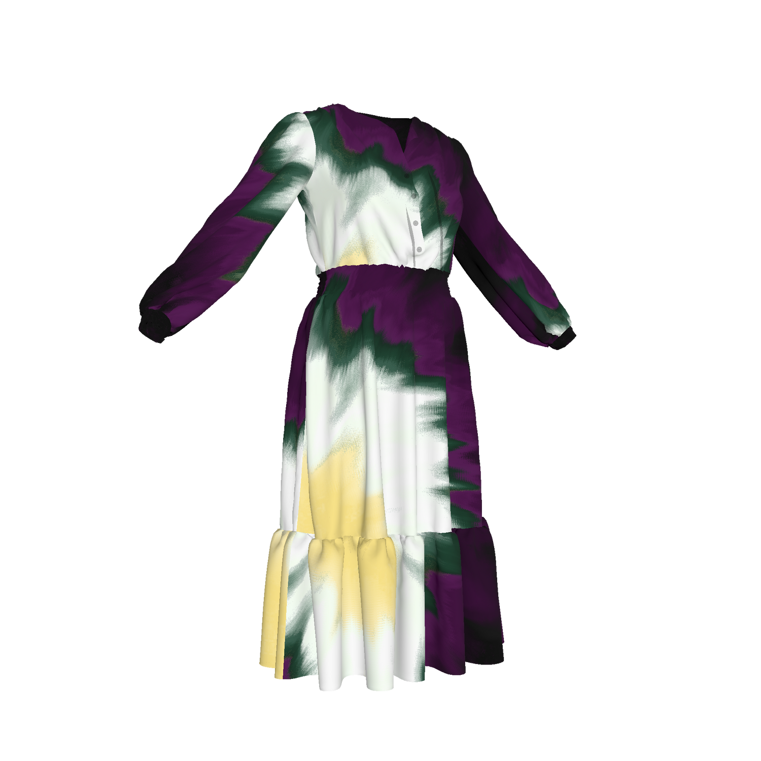 Juliette Dress | Purple Tie Dye