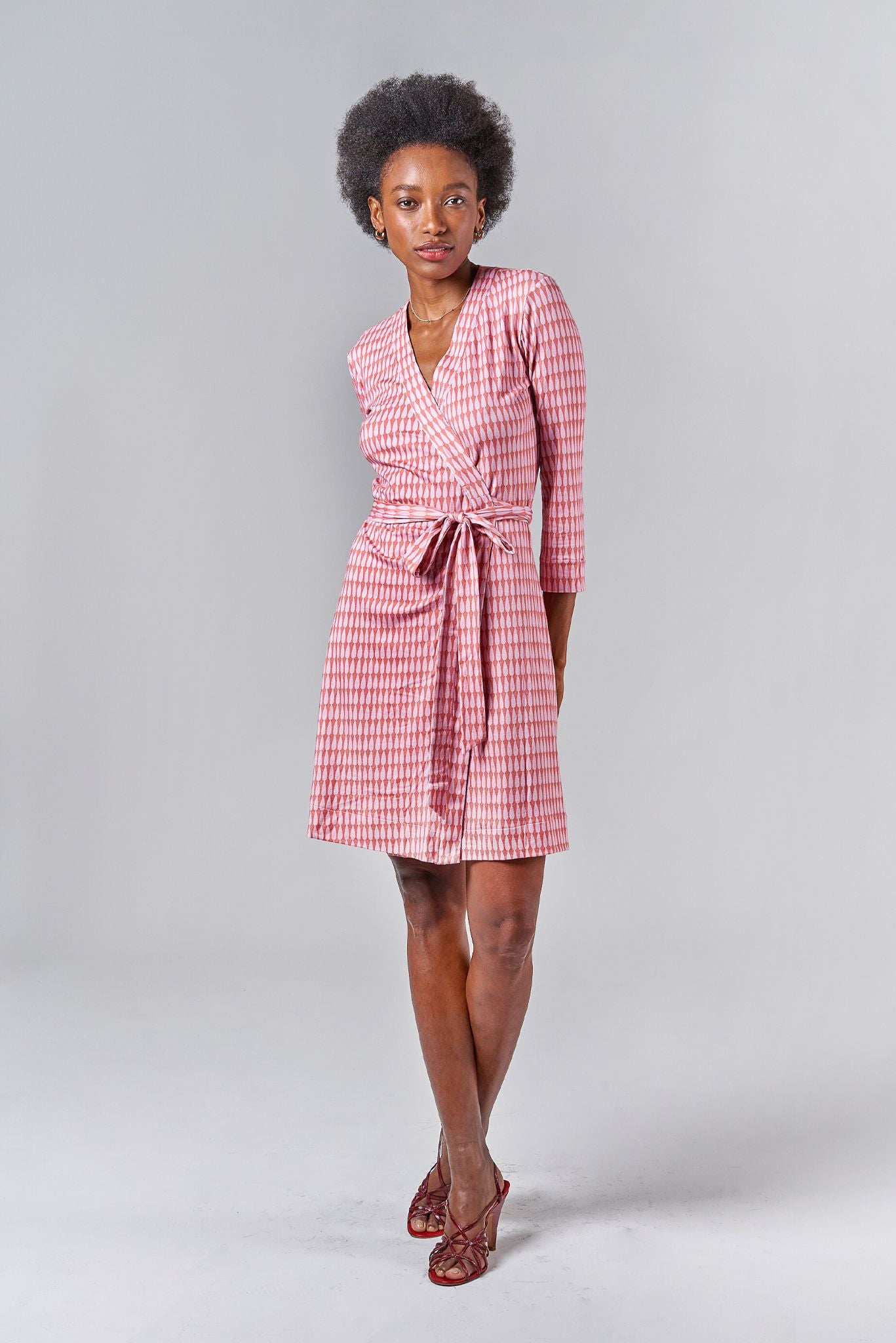 Rachel Wrap Dress | Classic Teardrop in Peach