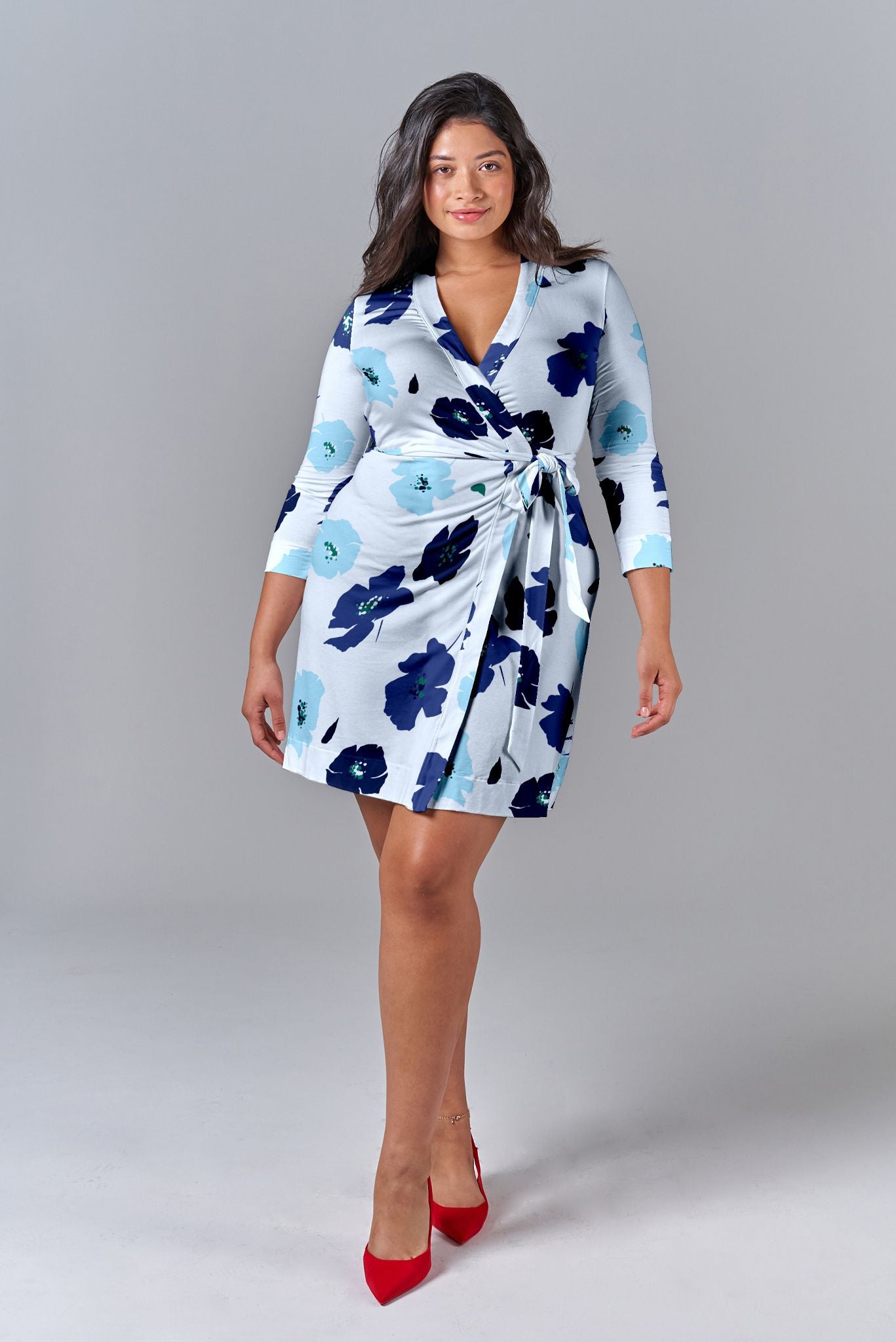 Rachel Wrap Dress | Sapphire Poppies