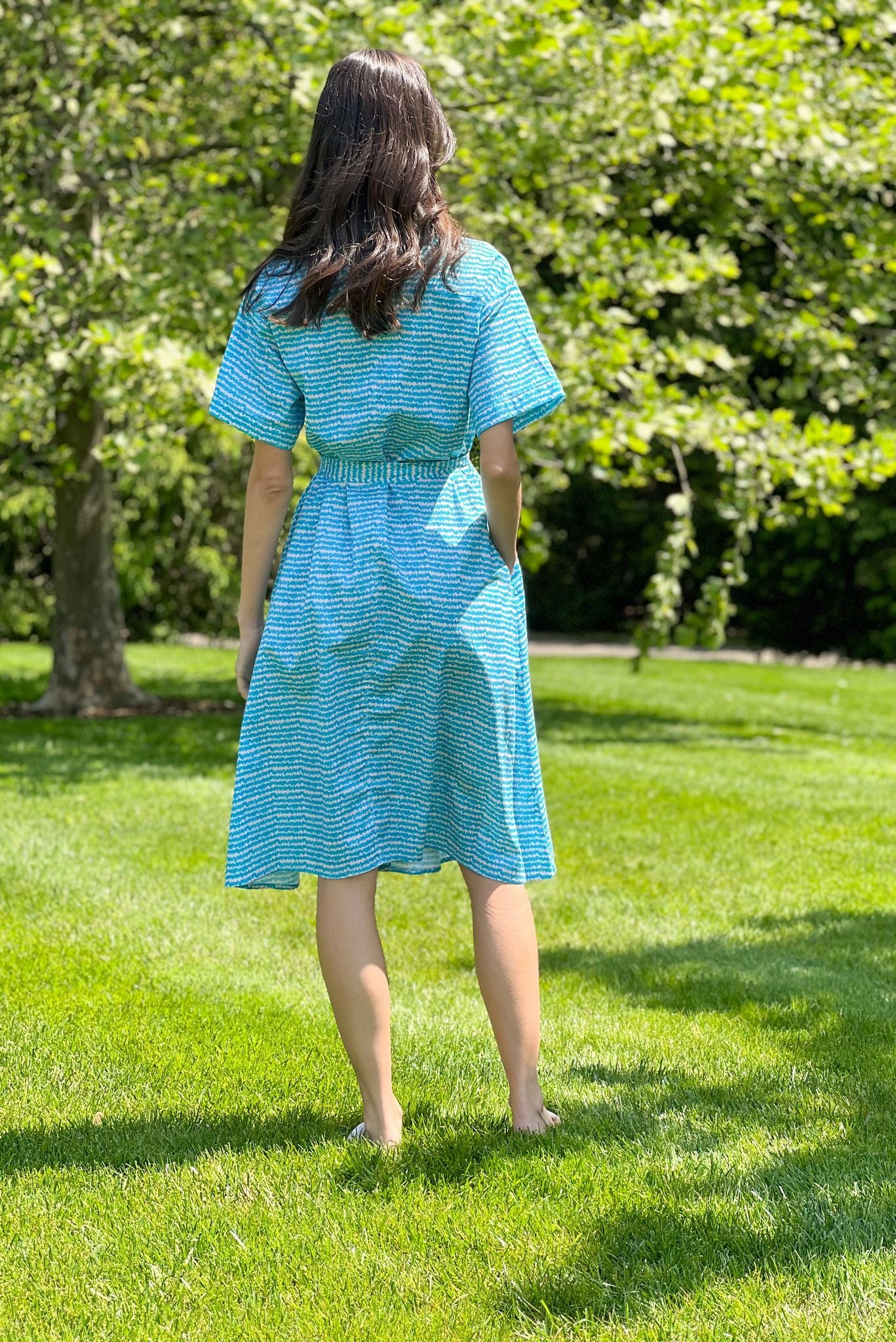 Sarah Shirtdress | Vibrant Turquoise Sound